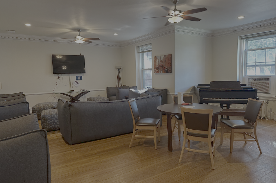 image of tables and chairs in Alspaugh